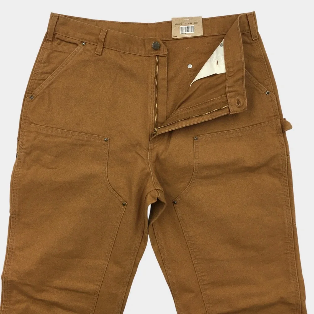 NEW! Carhartt Loose Original Fit Duck Double Front Work Dungaree Brown 38x32